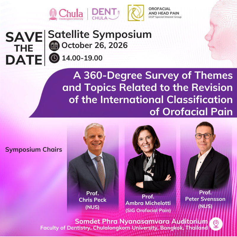 International Academic Conference: “Satellite Symposium - A 360-Degree Survey of Themes and Topics Related to the Revision of the International Classification of Orofacial Pain”